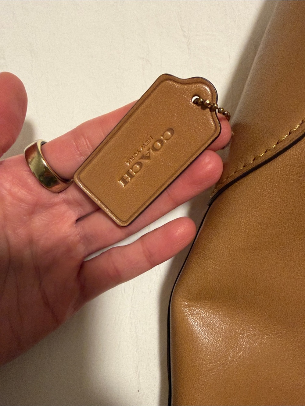 Coach Brooklyn 39 Tan Leather Shoulder Tote - Picture 11 of 16